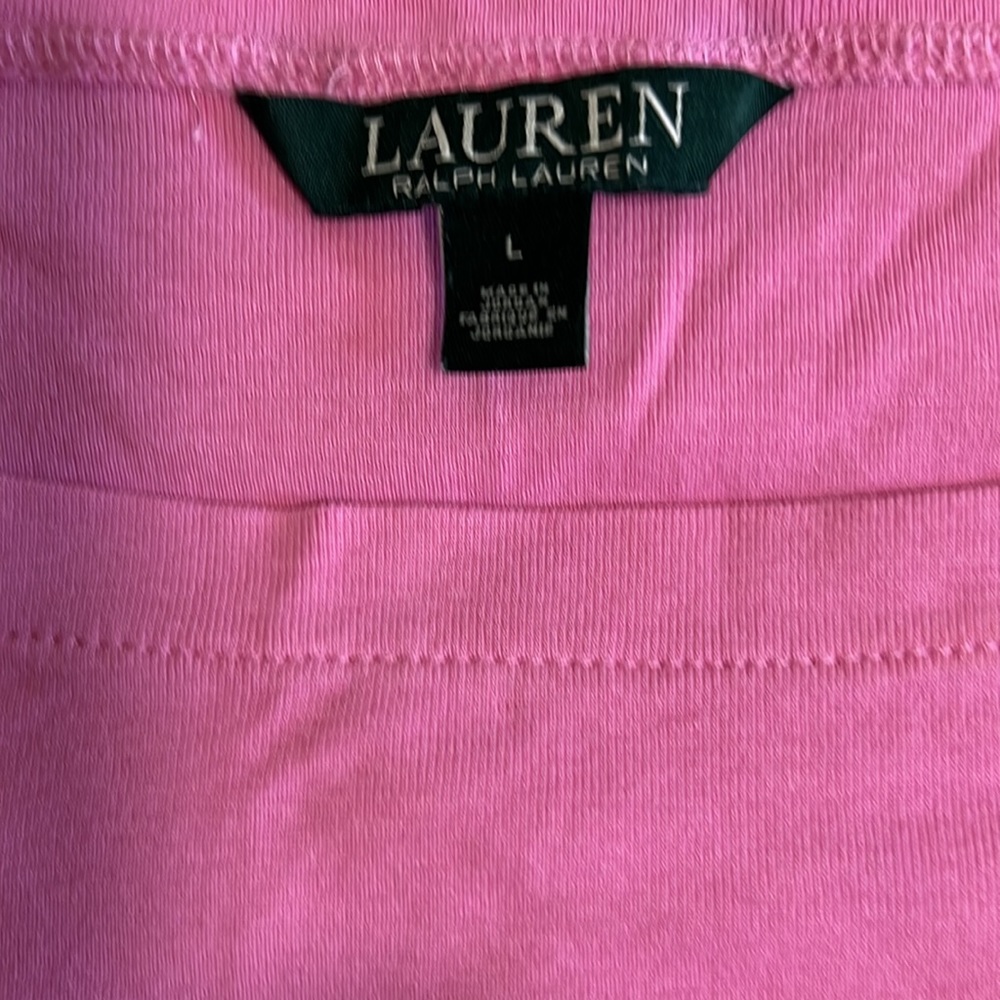 Lauren Ralph Lauren tee shirt, pink, size L - Picture 4 of 5
